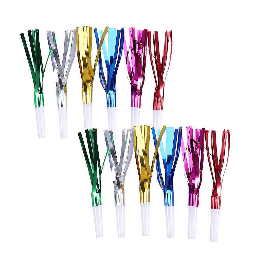 42pcs Party Whistles Cheering Props for Birthday Halloween Events Fun Safe Plastic Festive Celebrations Random Color