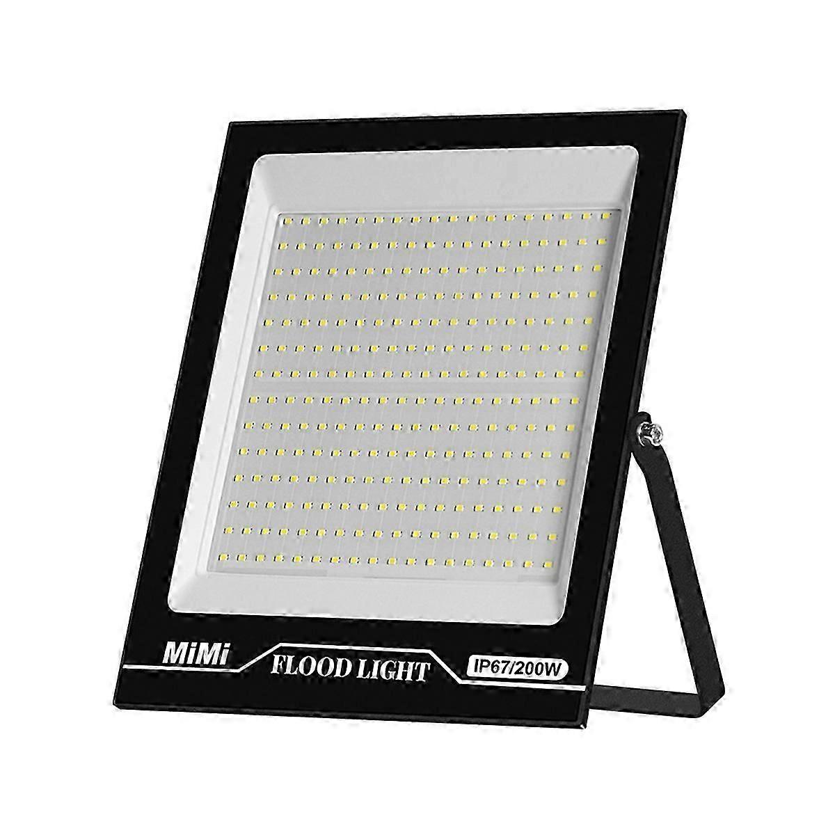 LED Flood Light Warm Light 200W Outdoor Spotlight IP67 Waterproof