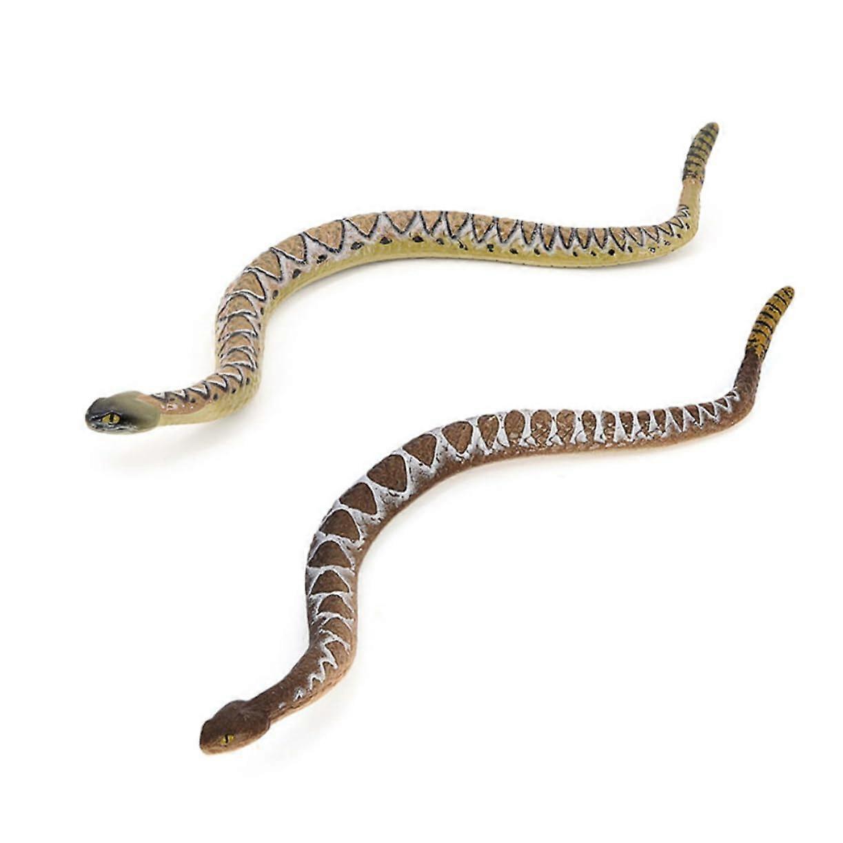 2st Simulation Snake Model Realistic PVC Snake Figure Artificial Snake Ornament Life-Size Reptile Decor