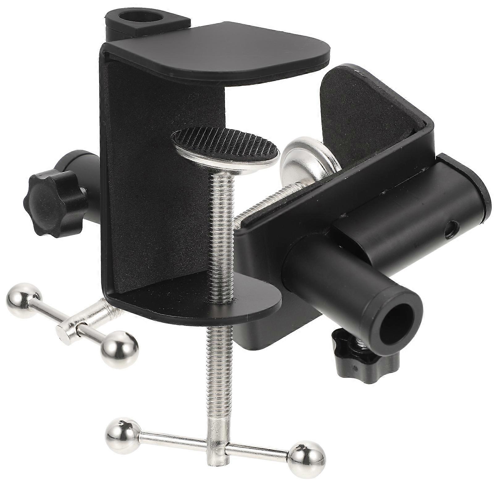 Desktop Clamp Mounting Bracket Adjustable Mic Clamp for Table Setup 10x9x4.5cm Metal Rubber 2Pcs