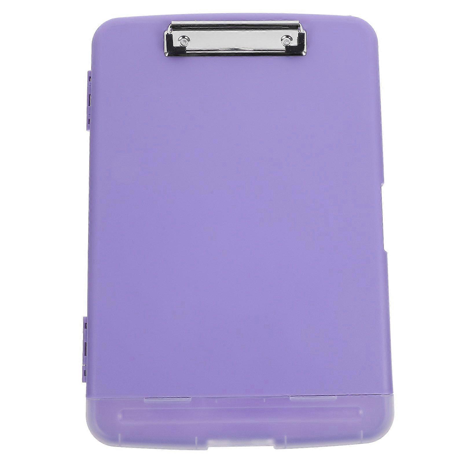 File Holders Clipboard With Storage Lavender 36X24CM Portable Writing Board 1Set