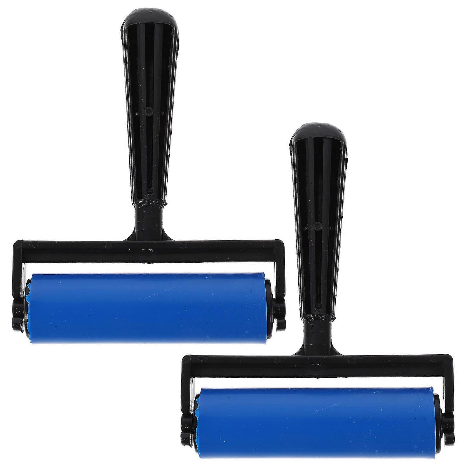 Ink Roller For Printmaking Cylinder Shape Portable Plastic Rollers Adults 14.50X11.50X3.00CM 2Pcs