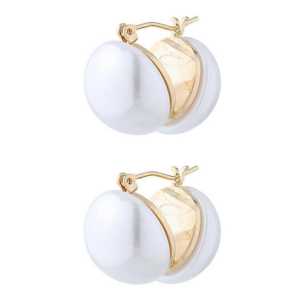 White Pearl Alloy Earrings for Women Elegant and Stylish Perfect for Any Occasion 1 Pair