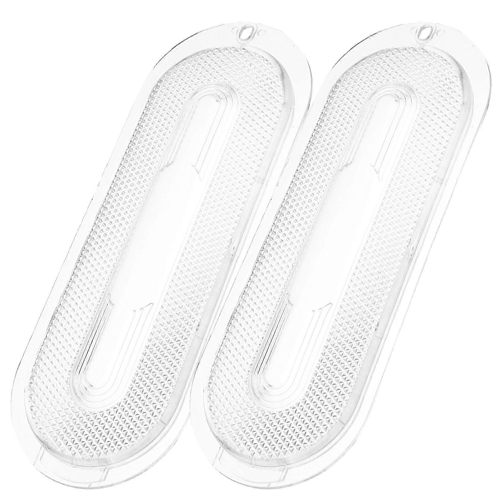 Range Hood Accessories Light Guard Protector Transparent ABS Material Home Kitchen 2Pcs