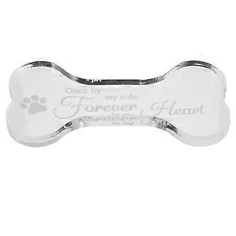 Knochenförmiges Haustier Gedenktafel Acryl Material Beileidsausdruck für Haustierverlust Zeremonie 1Pack