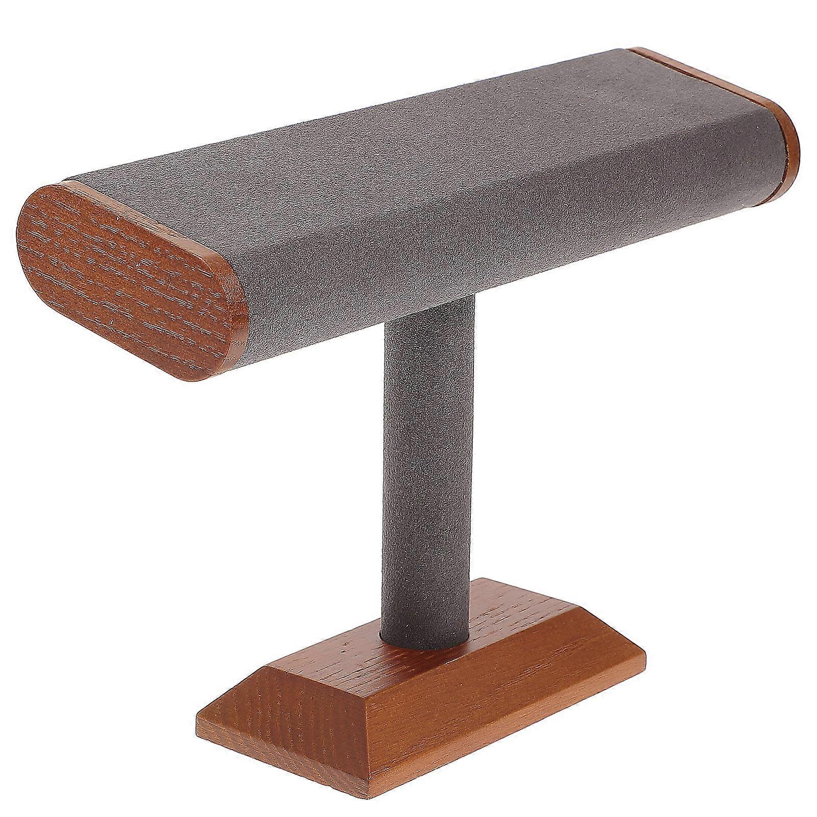 Portable Wooden Bracelet Chain T Bar Rack Jewelry Display Stand for Bangle Watch