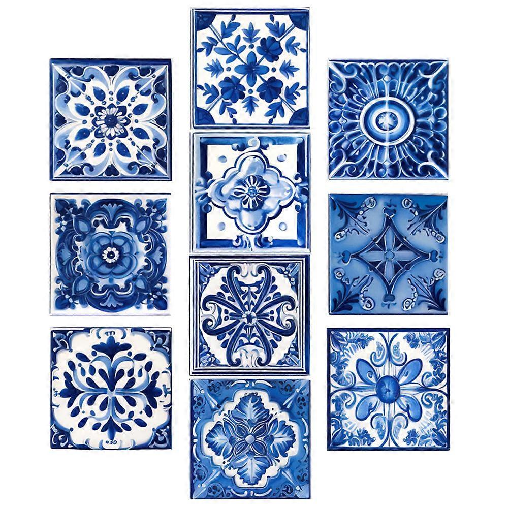 Here's a polished product description for your **10 Pcs Morocco Style Tile Stickers**:

 

### 🏺 10 Pcs Morocco Style Tile Stickers – Self Adhesive