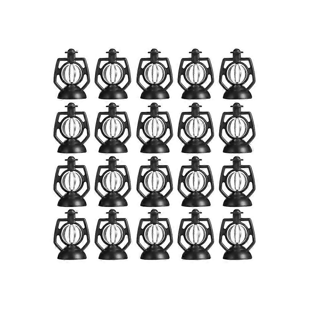 Miniature Simulation Lamp Artificial Oil Lamp Pendant Mini Oil Lamp Shape Christmas Style Plastic 40Set
