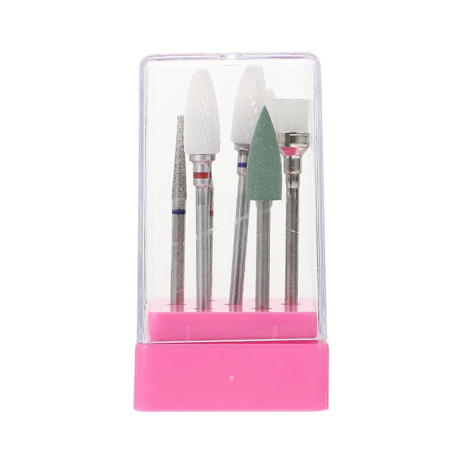 7Pcs Nail Drill Bits Set for Grinding and Trimming with Storage Case