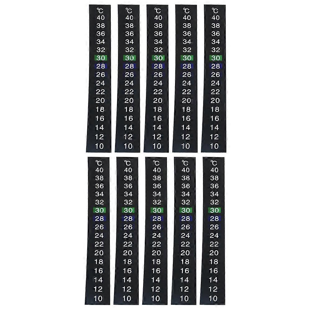 Stick On Temperature Strip Sticker Stripe Reptile Box Use Temperature Measuring Black 10Pcs