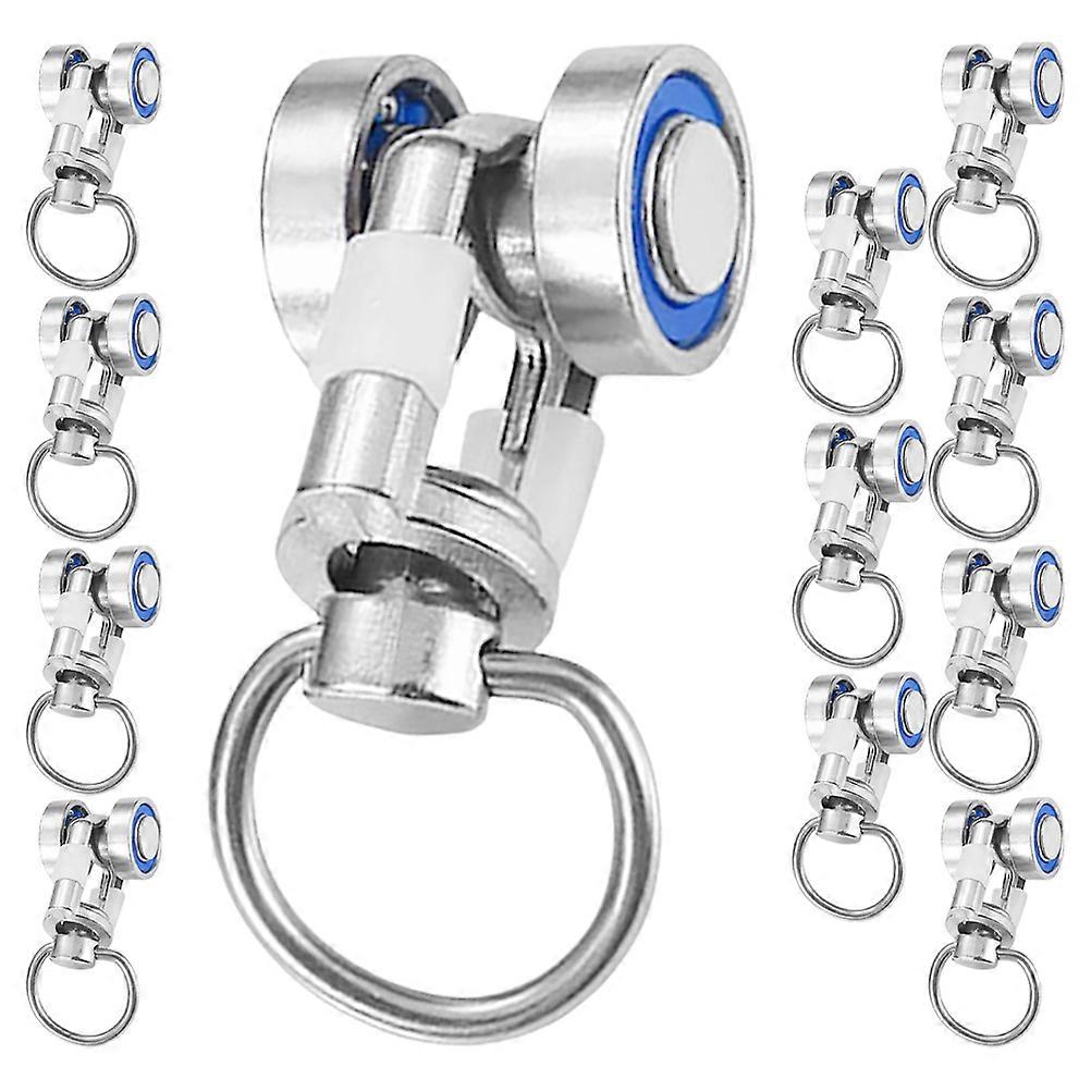 Window Pulleys Bearing Design Durability Noise Reduction For Home Decor Curtain Accessories 12Pcs
