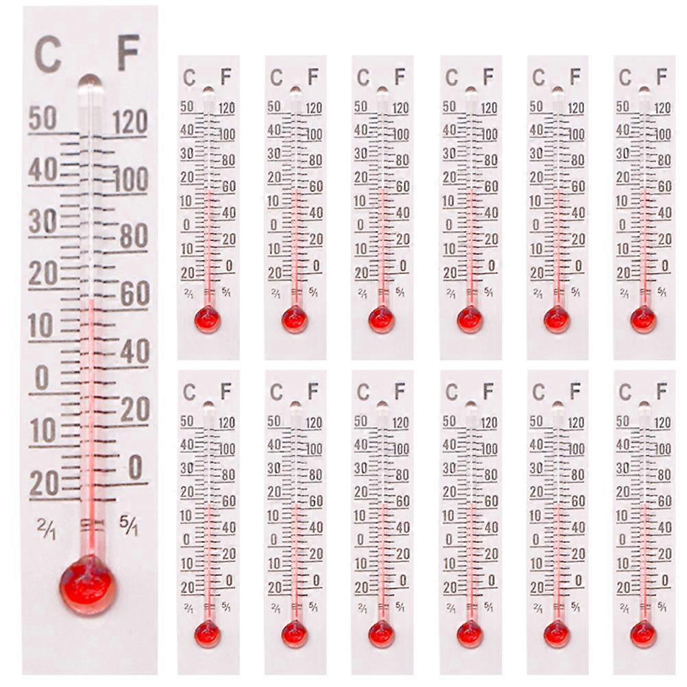 Mini Temperature Gauge Miniature Thermometers Bedroom Decor Plastic Material Rectangular Shape 25Pcs