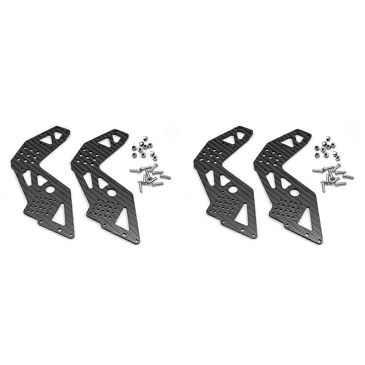 4x Carbon Fiber Front Rear Universal Guard Plate for 4WD Solid Axle 1/8 RC Car Upgrade Parts