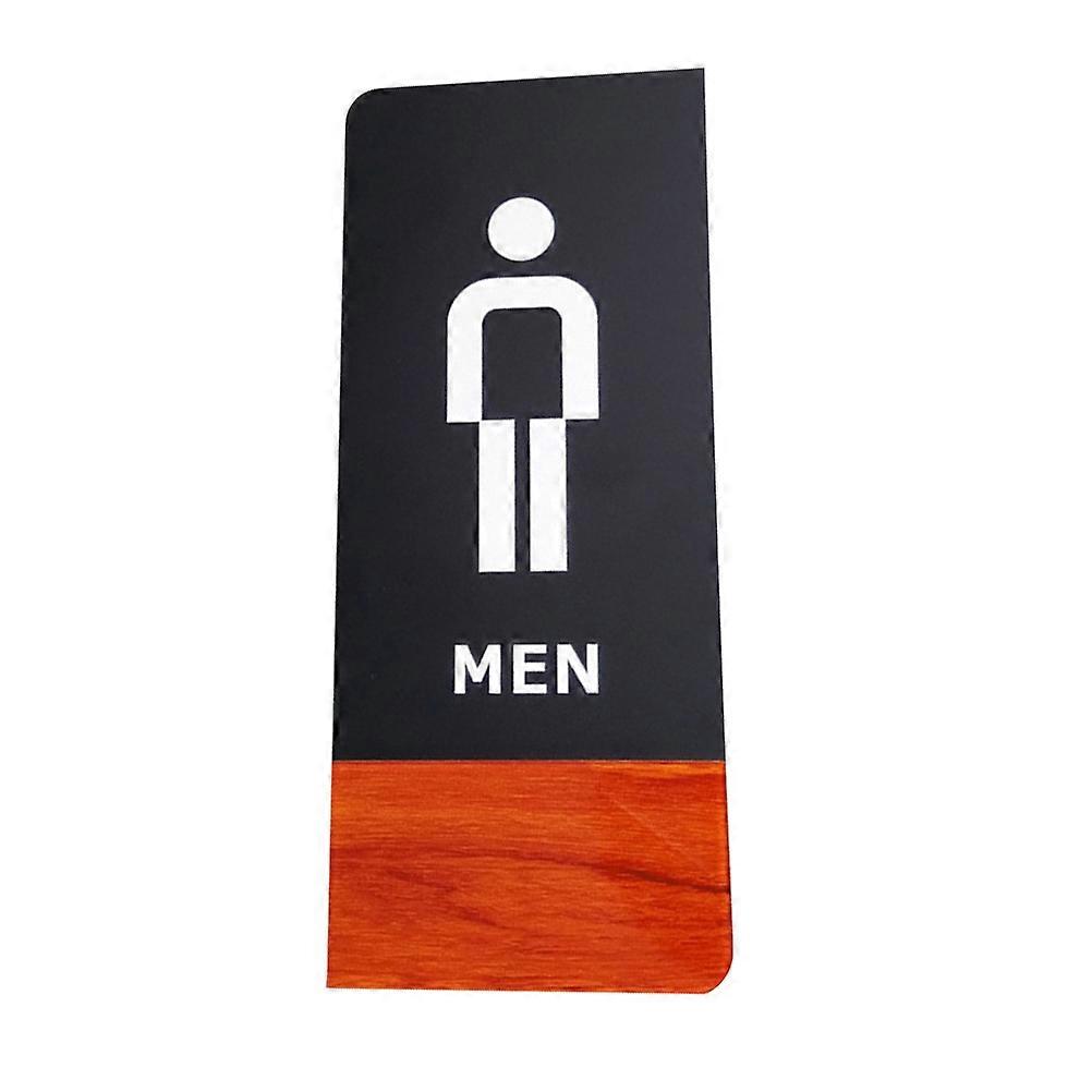 Chic Toilet Sign Acrylic Restroom Sign Men Style 24*10cm Wall Adhesive 1Pack