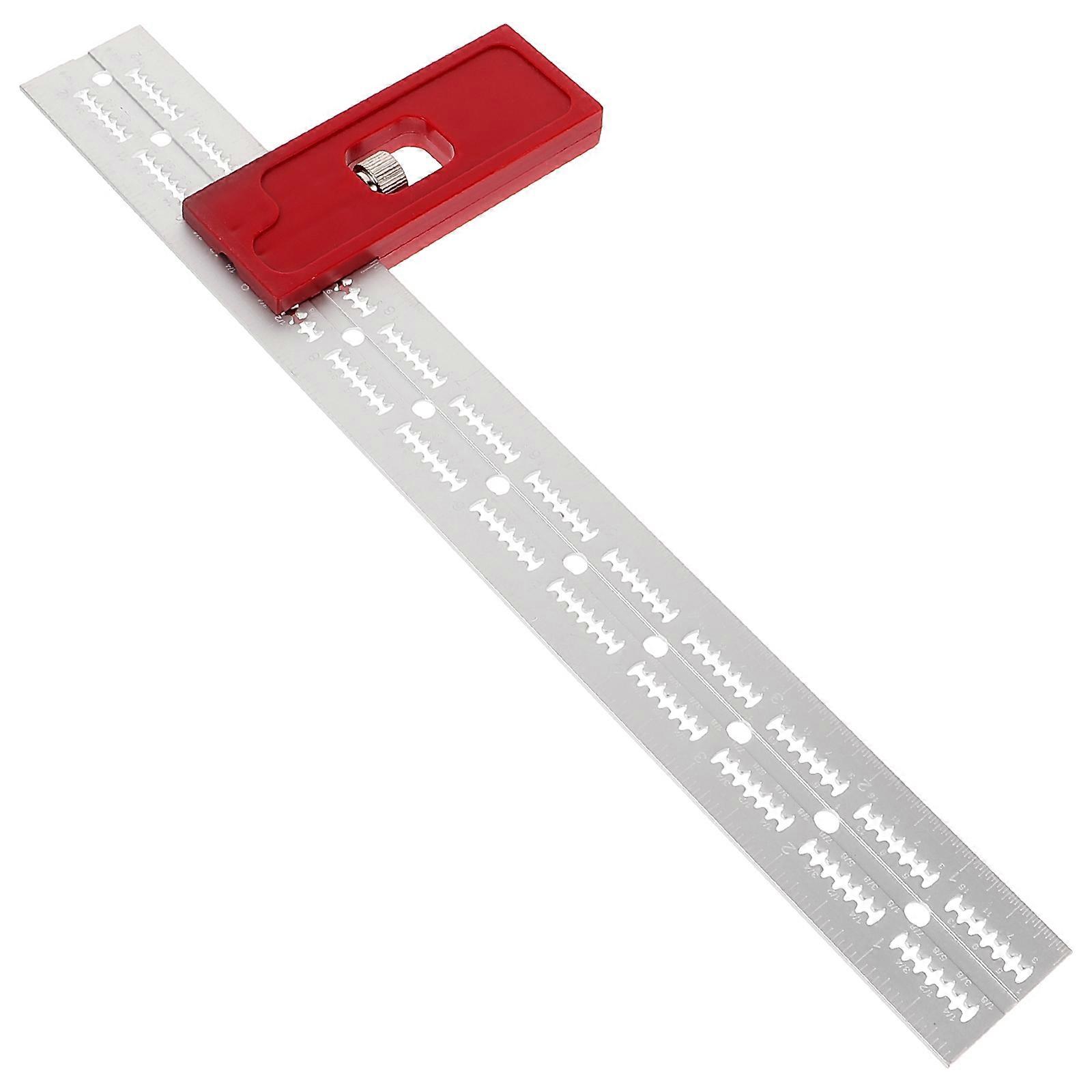 Adjustable Ruler Woodworking Ruler Carpenter Tool Measuring Marking Lining Setting Layout 12 Inches Aluminum