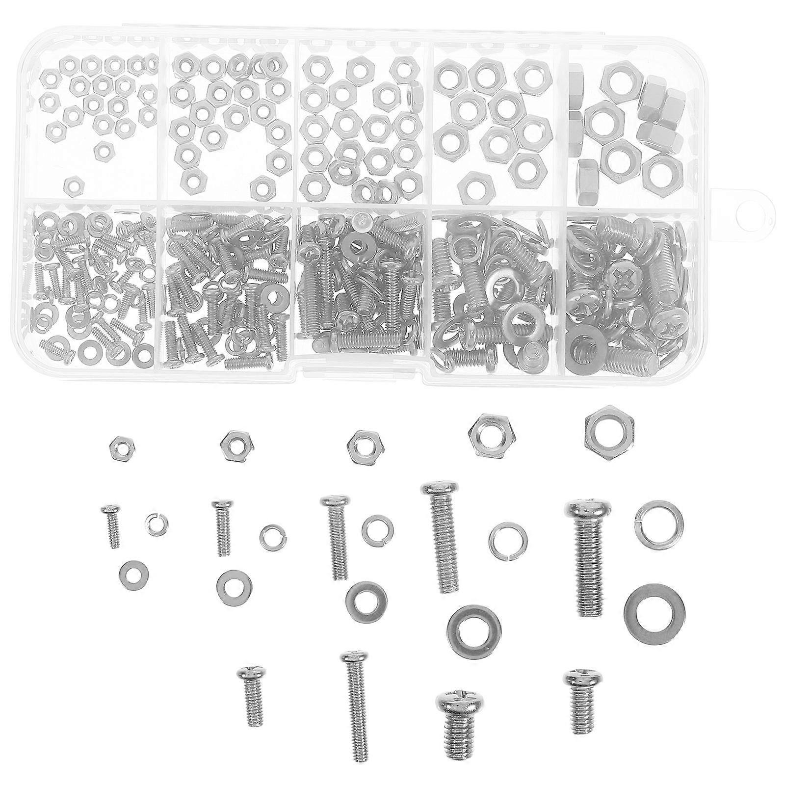 Cross Head Screw Set Nuts And Washers For Mechanical Industries Assembly Repair Projects Enhance Safety 1Set