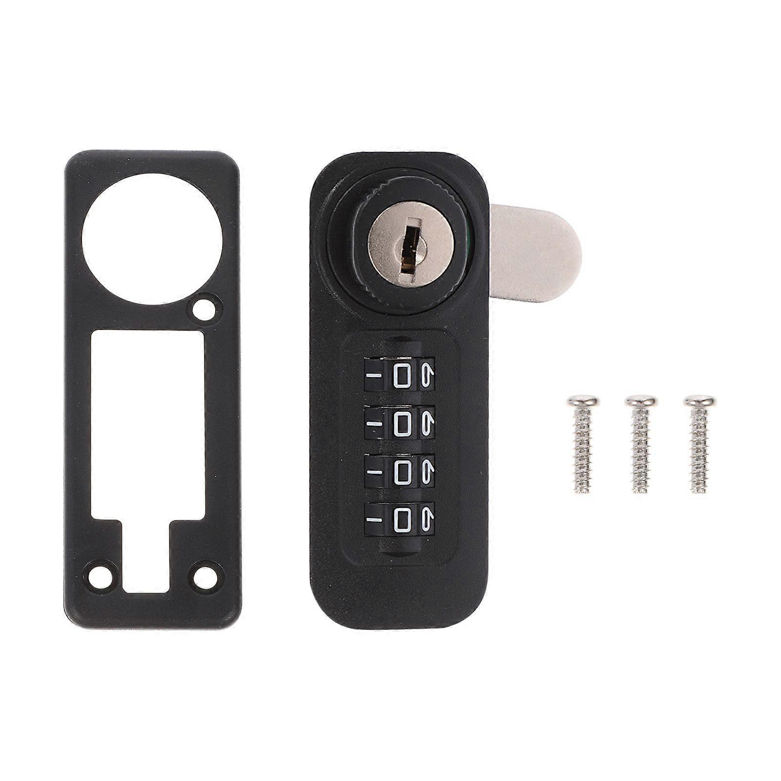 Mechanical 4 Digit Lock Combination Door Locks For File Cabinets Lockers (Wooden Cabinet-Left)