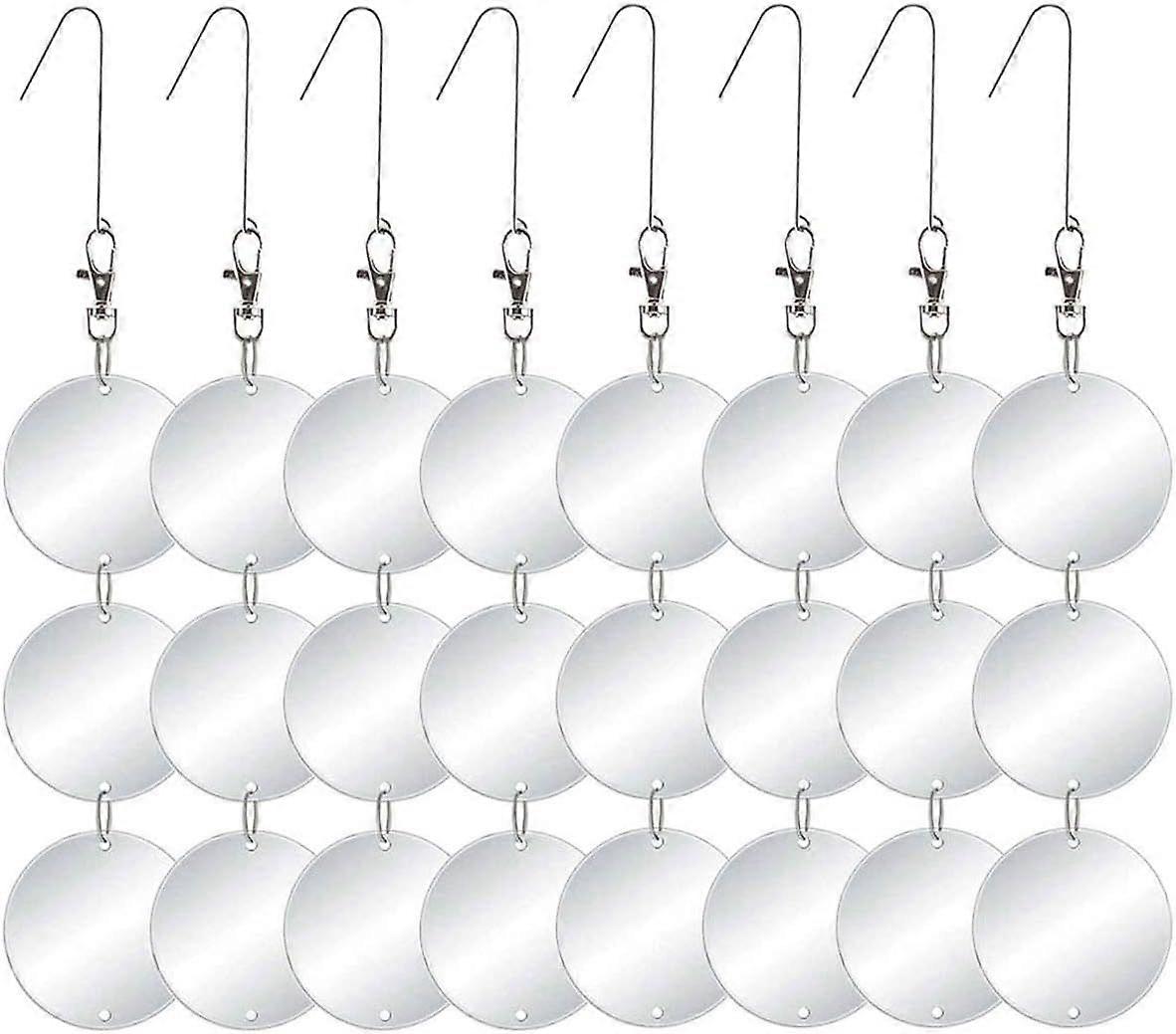 Bird Repellent,Mirror Reflective,Bird Scare Disc Set - Large 24 Discs