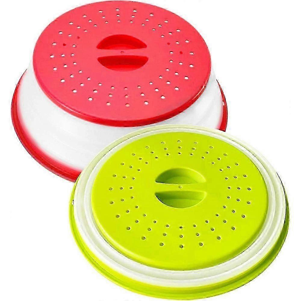 2kpl taitettava mikroaaltouuni, mikroaaltouuni kannella mikroaaltouunin kansi, hedelmille (vihreä + punainen)