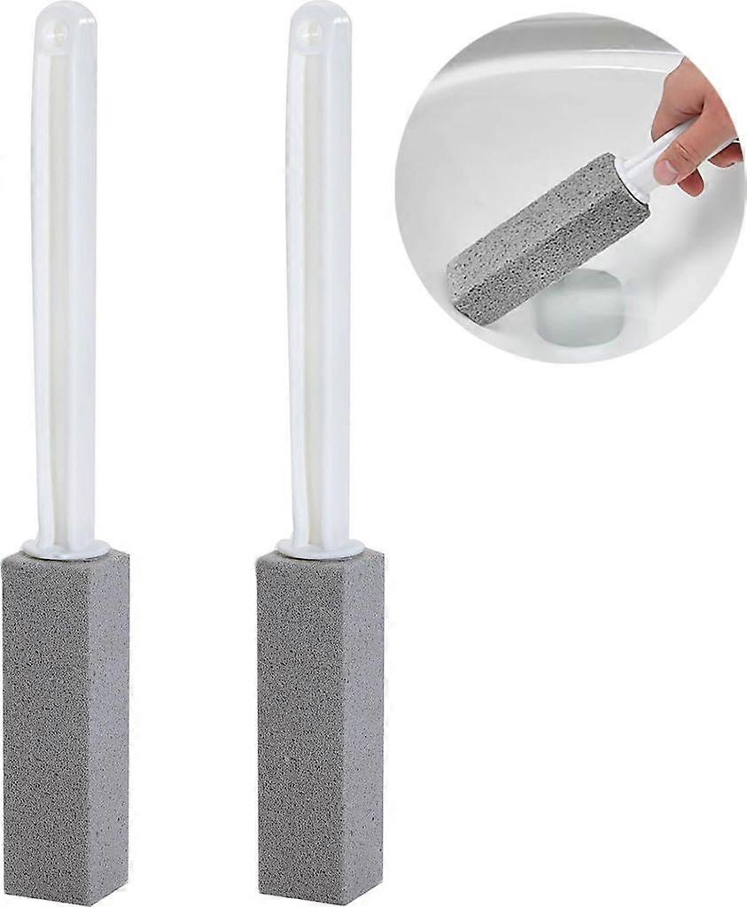 2 Pumice Stones for Toilet, BBQ Pumice Stone Cleaning Stone with Handle, Pumice Stone Cleaning Brush