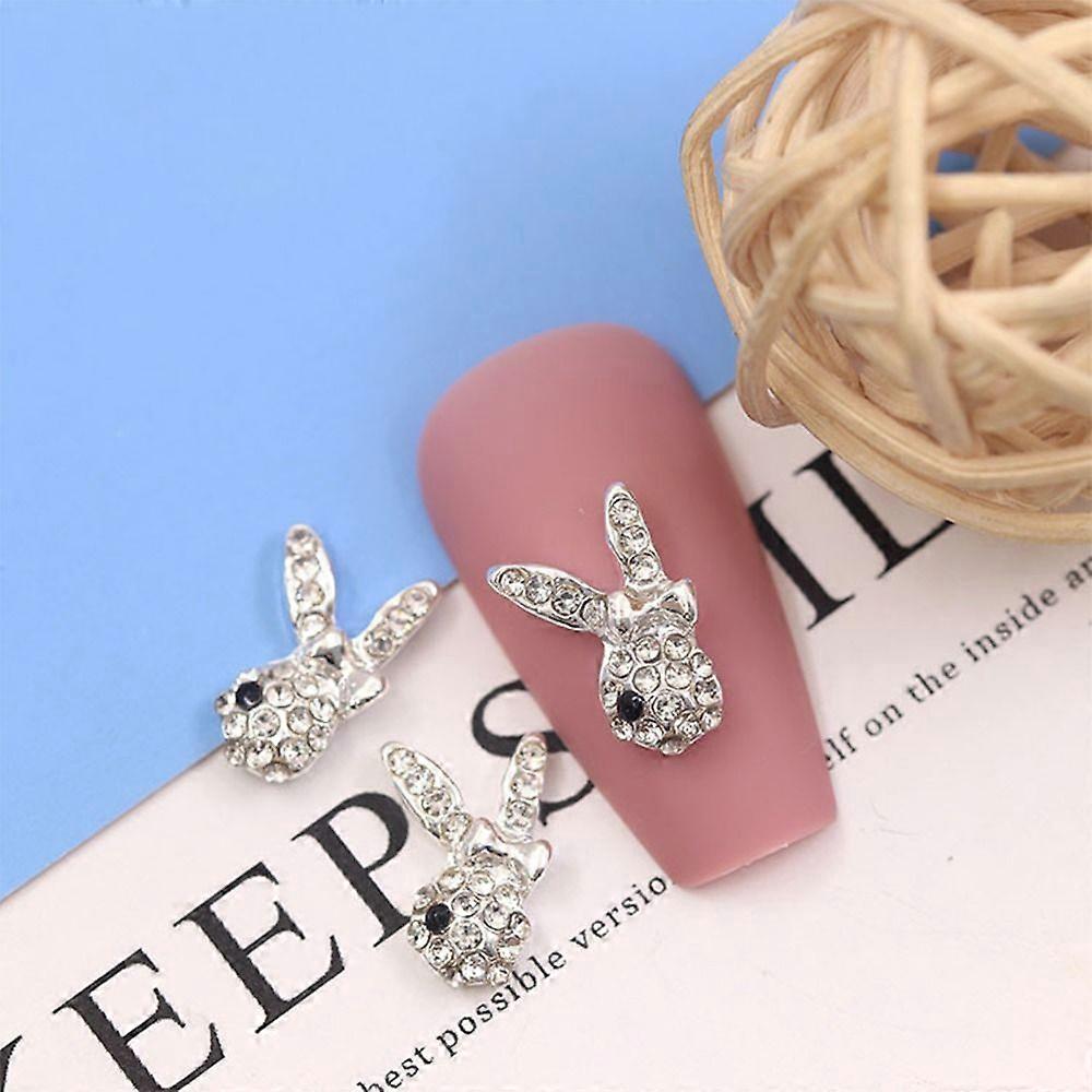 ネイルアート ラビットネイルジュエリー シルバー シルバー