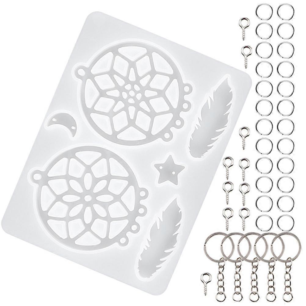 Dream Catcher Silicone Mold Kit – Reusable Craft Mould for Keychains, Wall Hangings, and Home Decor Projects – Easy Clean & Durable Design for DIY