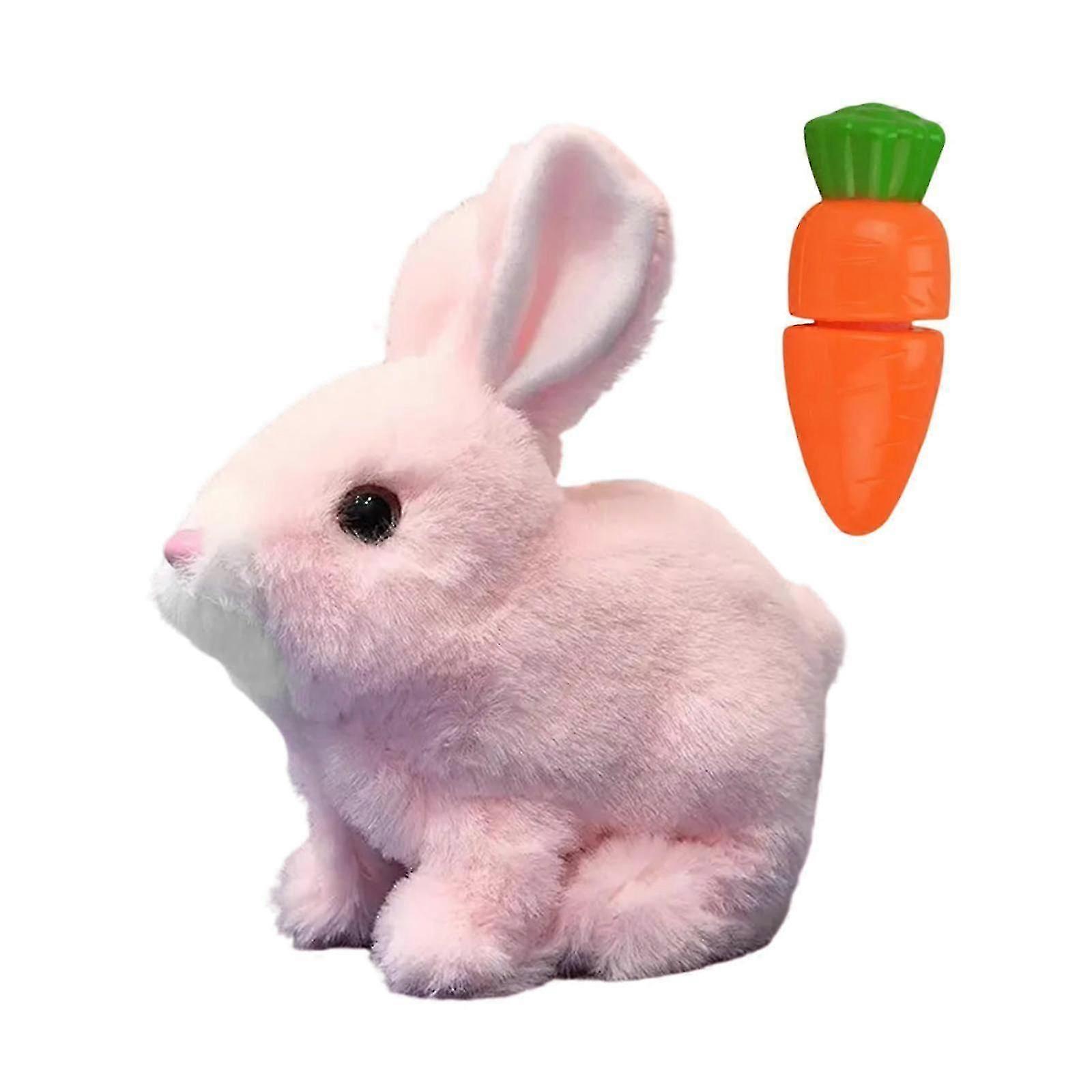 لعبة أرنب أفخم تفاعلية - أرنب كهربائي كذاب ، أليف إلكتروني ممتع لمرحلة ما قبل المدرسة من سن 3 إلى 8 سنوات ، هدية مثالية للأطفال