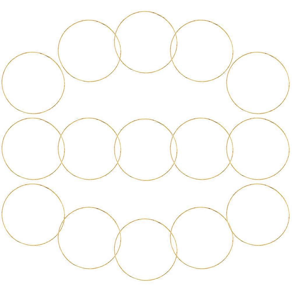 Craft Hoops Metal Pendant Rings Festive Decoration Simple Design 7.9X7.9X0.1in 15Pcs
