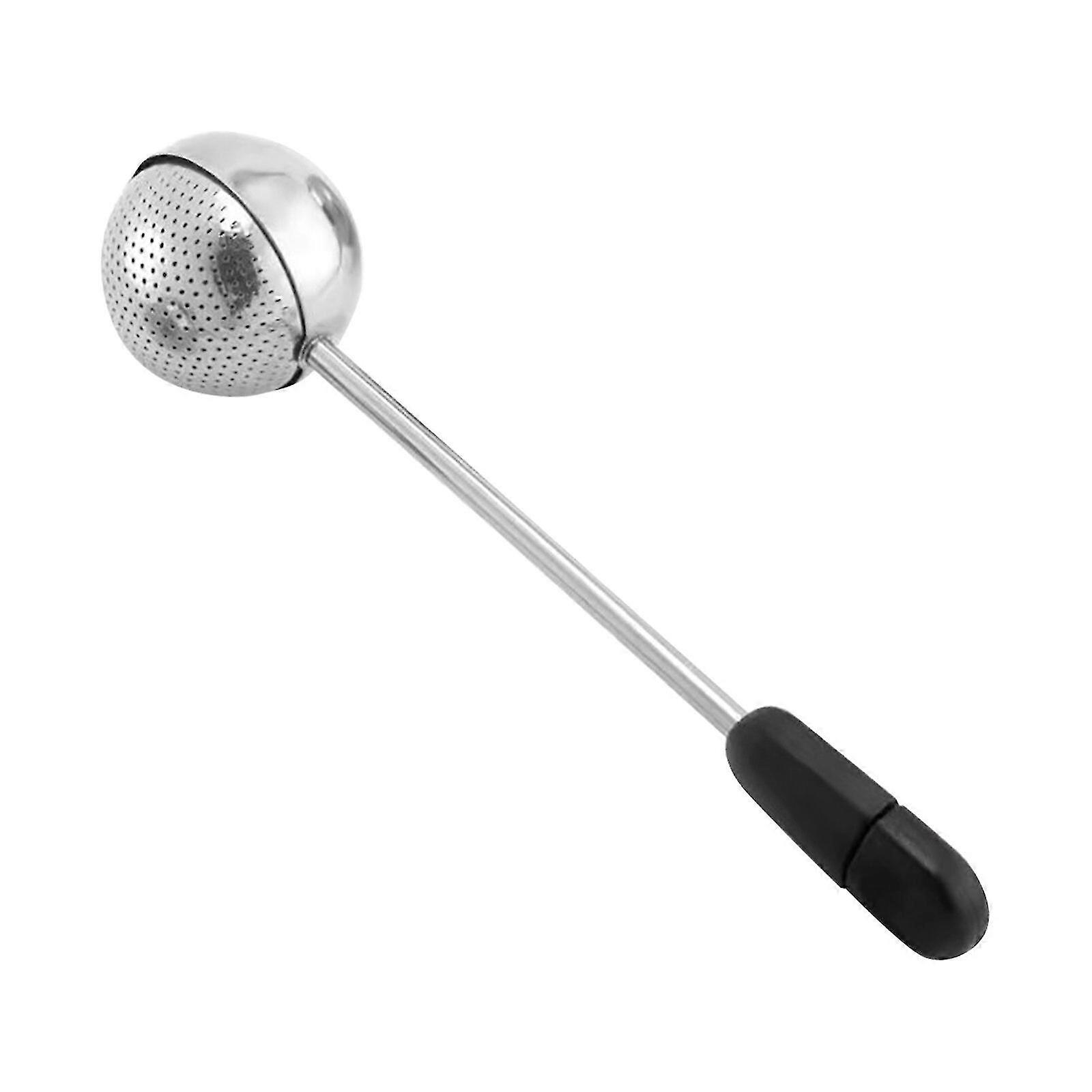 2 In 1 Soup Spoon and Colander Strainer Stainless Steel Baking Tool with One-Handed Screw Switch