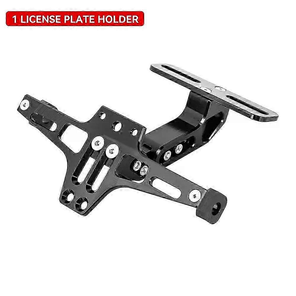 Adjustable Rear Tail Tidy License Plate Holder Bracket with LED Light for Compatible Yamaha and Kawasaki Motorcycle Models
