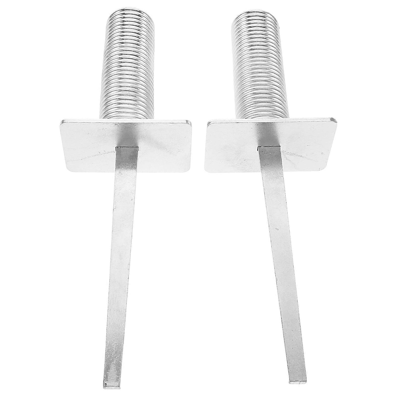 Ground Stake for Soccer Flag Corner Flag Iron Material Stable Flag Base Soccer Training Equipment Silver 24.00X7.30X4.60CM 2Pcs