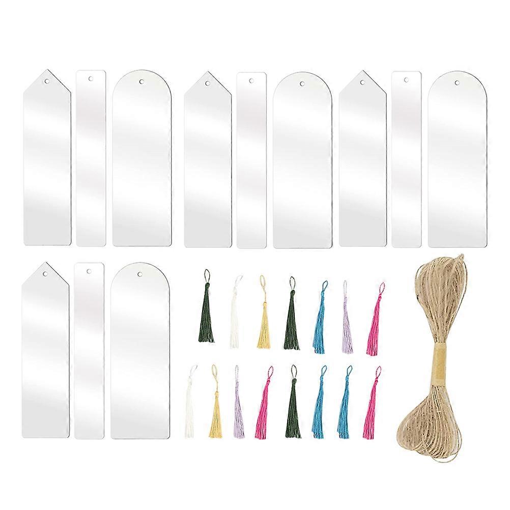 Blank Bookmark for DIY Crafting 1Set Transparent Acrylic Book Marks with Clarity