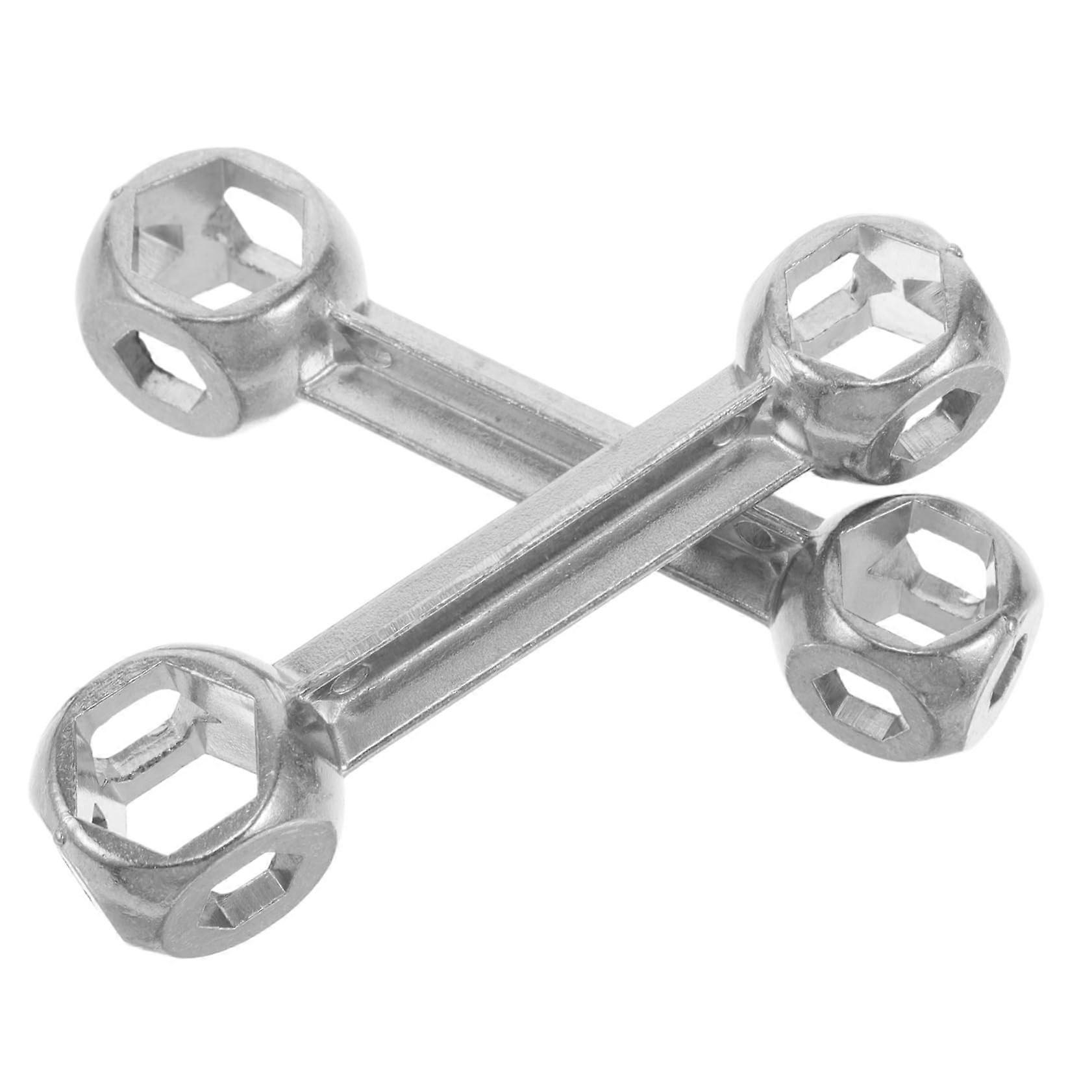 Pack of 2 Keys Adjustable Bicycle Key Bicycle Tool Kit Motorcycle Key Motorcycle Key Bicycle Tool Galvanised Aluminium Alloy Silver