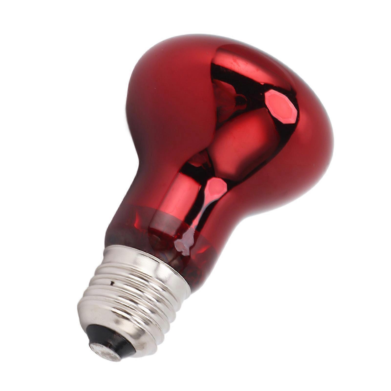 Reptile Heat Lamp Bulb E27 UVA Amphibian Basking Day and Night Heating Light Bulb for Bearded Dragon Lizard 220 to 240V Red