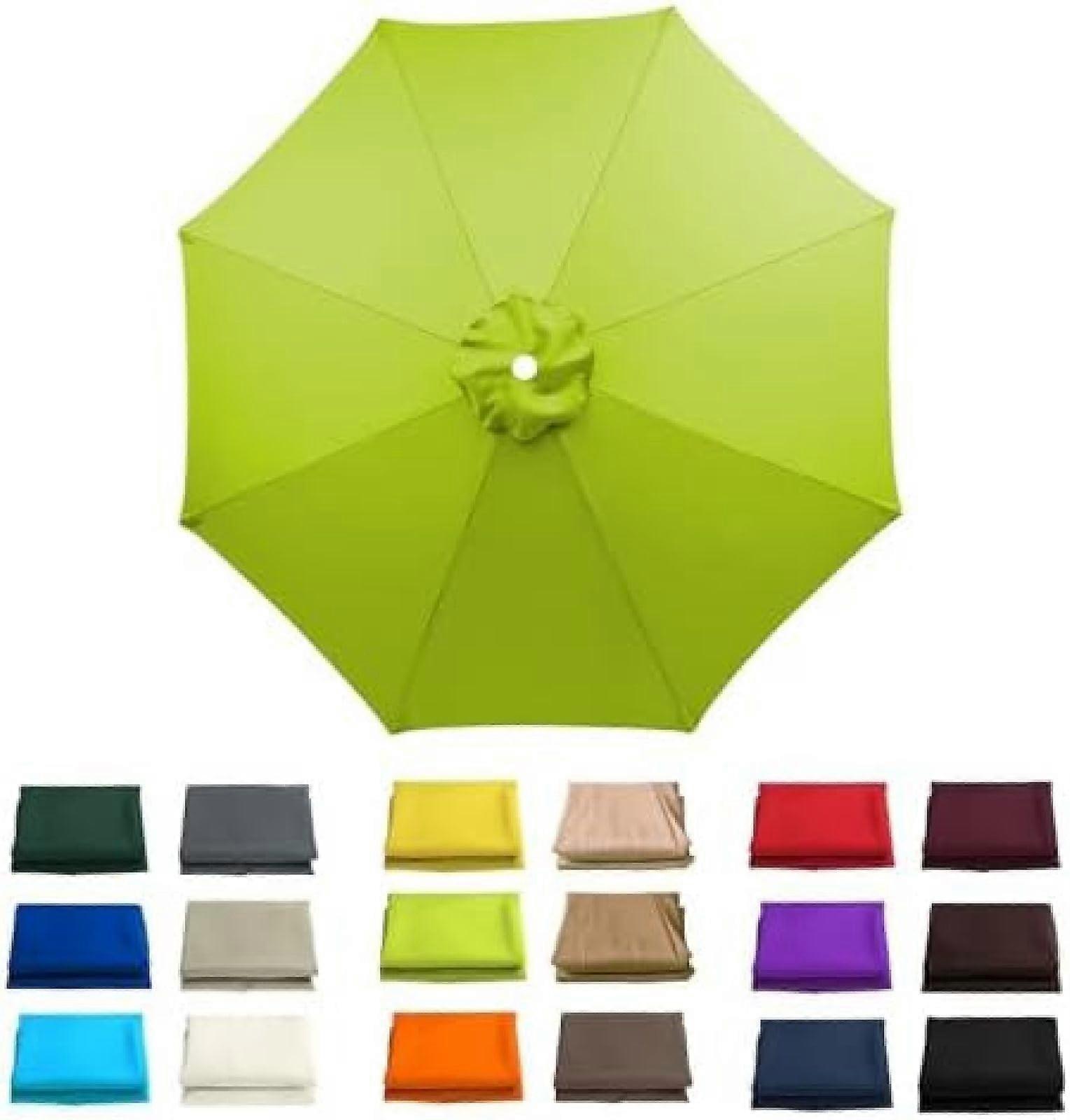 Replacement canopy for sun umbrella, 6/8 ribs, 23.5M, suitable for terrace, balcony, swimming pool, waterproof, grass green, 2.7M/6ribs