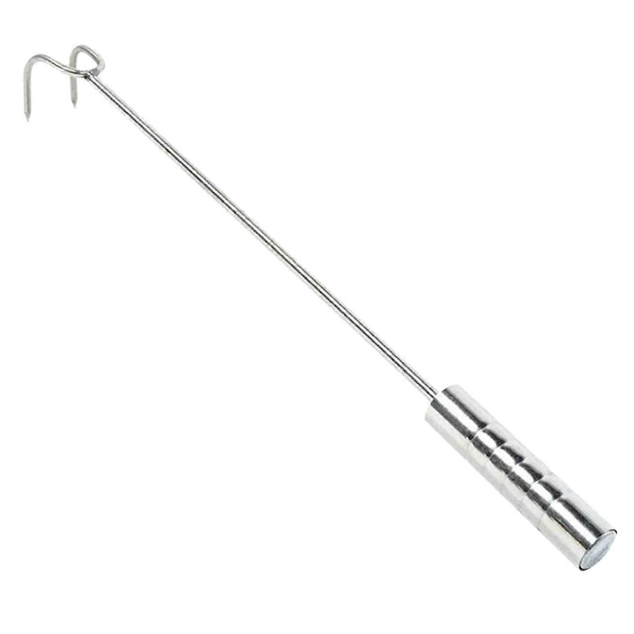 Meat Hook Stainless Steel Cooking Utensils Set with Serving Plate, Grilling Basket, Oyster Forks, and Skewers Grate