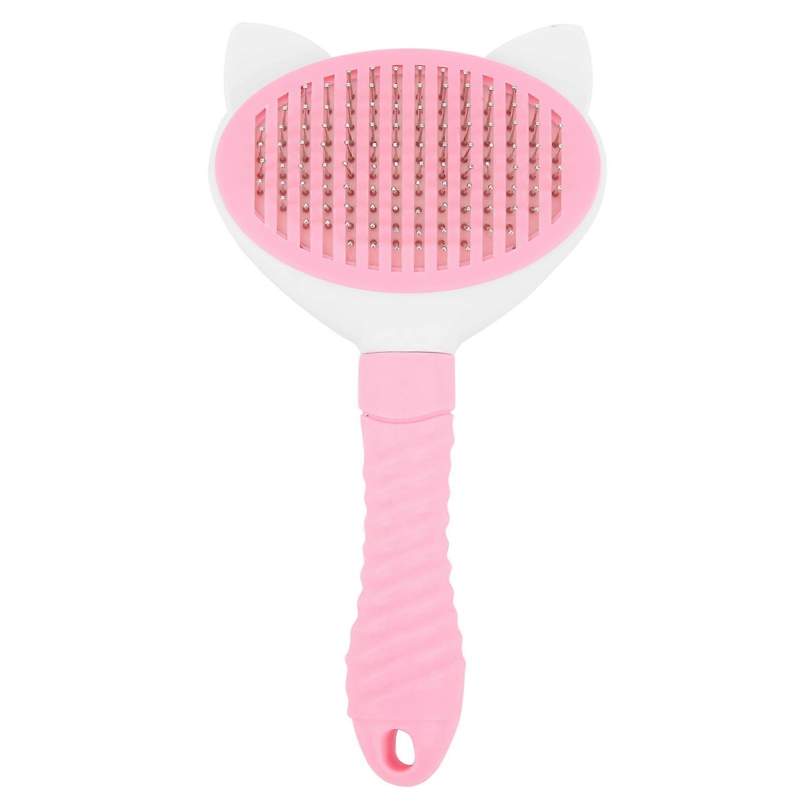 Pet Hair Comb Pet Grooming Brush Daily Use to Clean Loose Fur and Increase Blood Circulation for Dogs and CatsPink Thick Needle