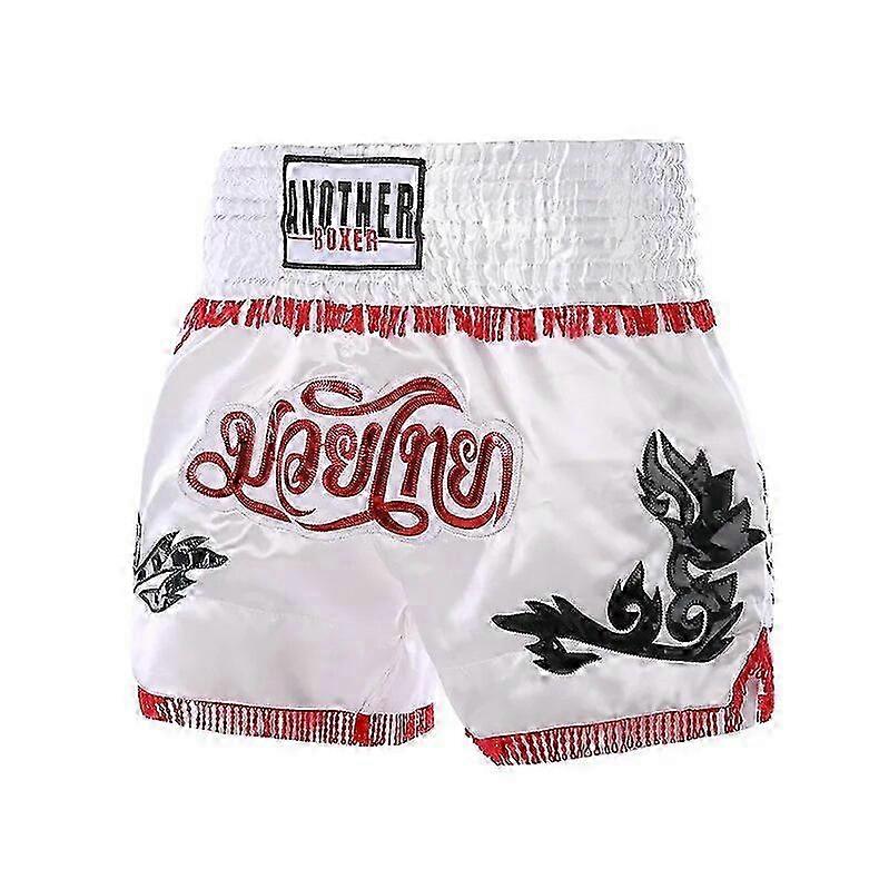 בגדי ריקוד גברים רקמה מעורבת אומנויות לחימה מכנסיים קצרים מקצועי אימון קיקבוקסינג מכנסיים קצרים לילדים
