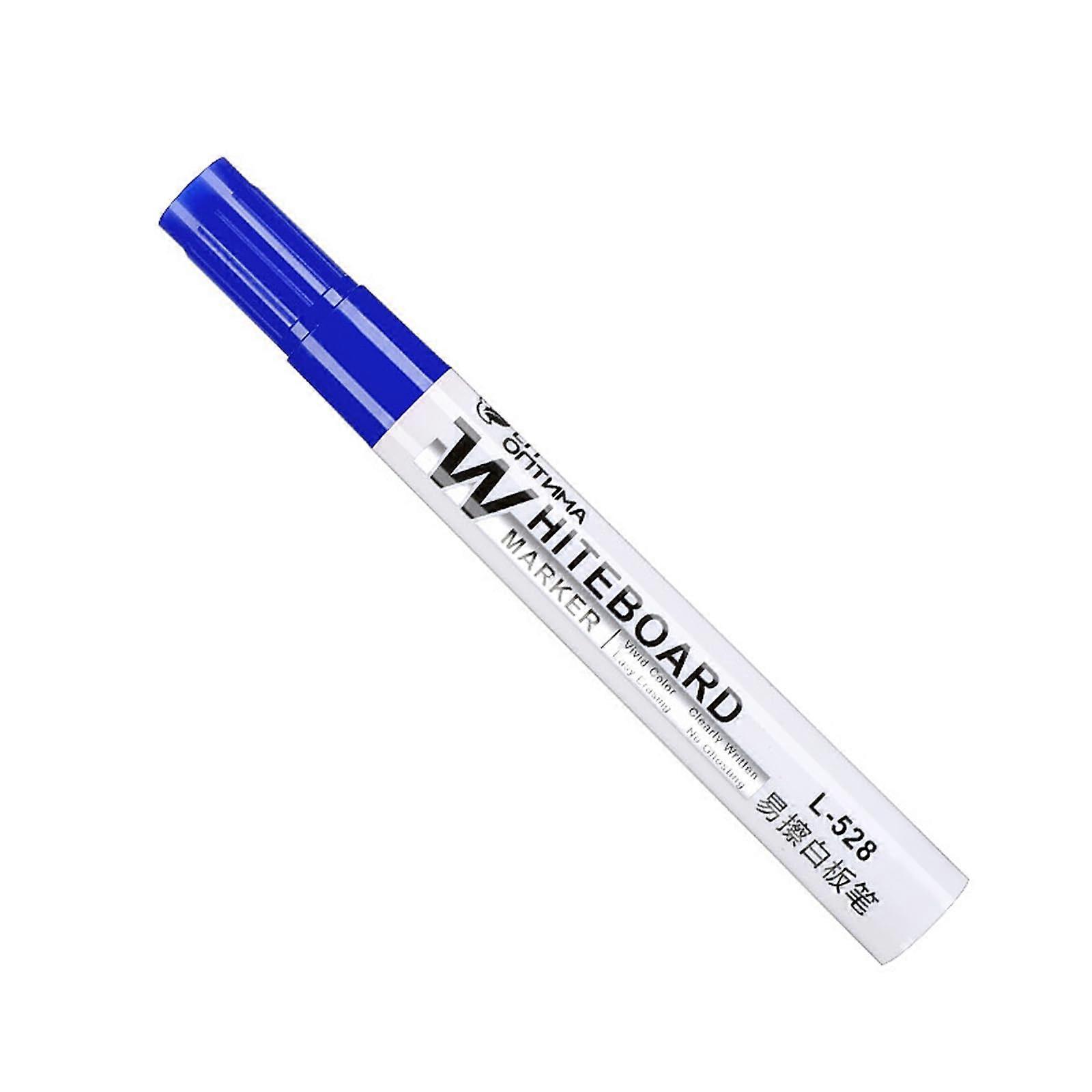 Whiteboard marker with 2.0 mm line width, waterbased, quickdrying, whiteboard marker for calendars, refrigerators, 10 pieces L528 Blue