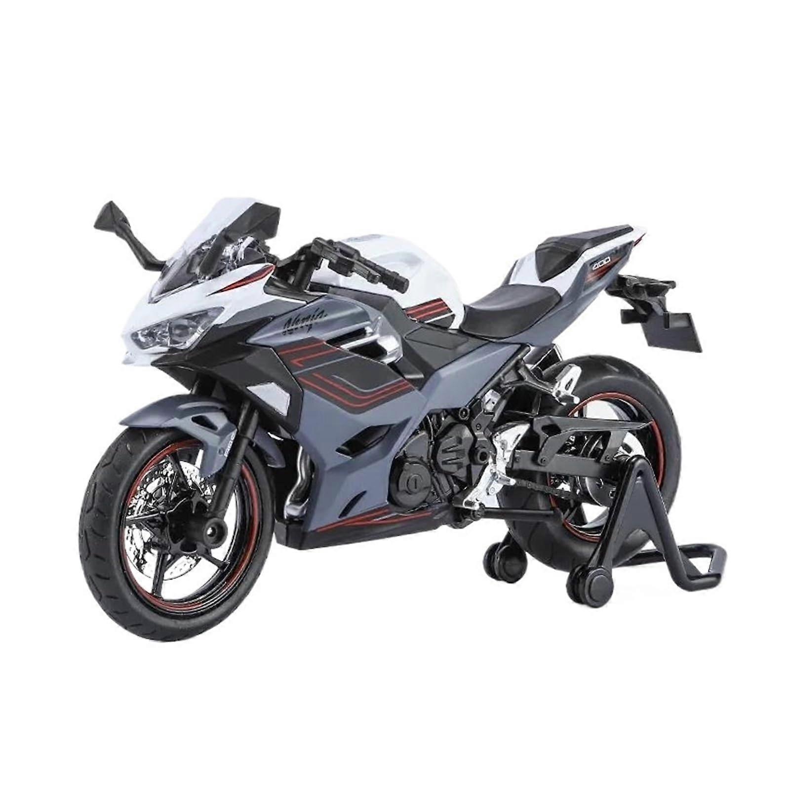 Miniature Engine Vehicle Models 1/12 Scale Alloy Die-Cast Motorcycle with Sound and Light Features