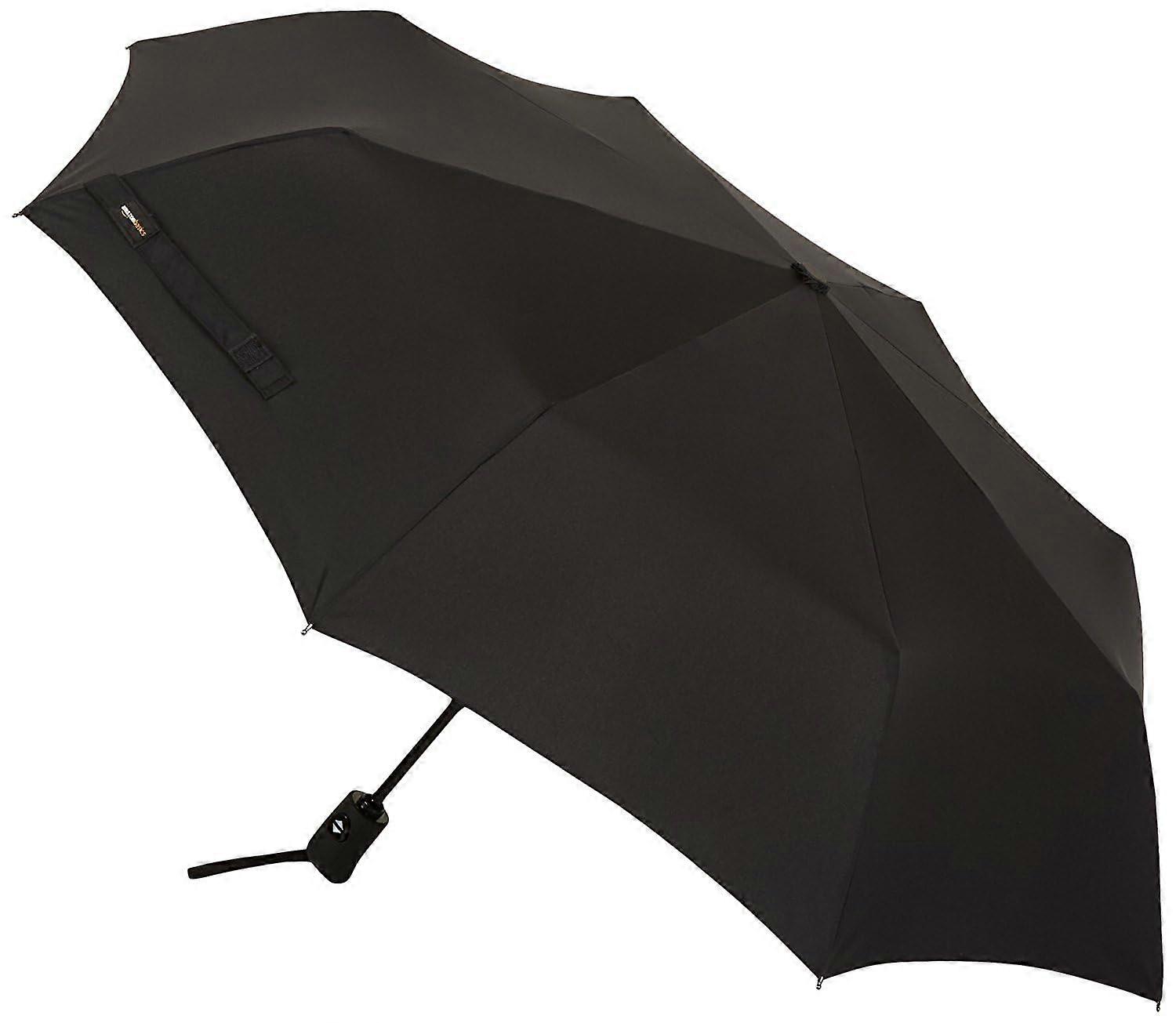Automatic Travel Umbrella, Black, Compact Design, Windproof, Lightweight, Self-Opening Canopy