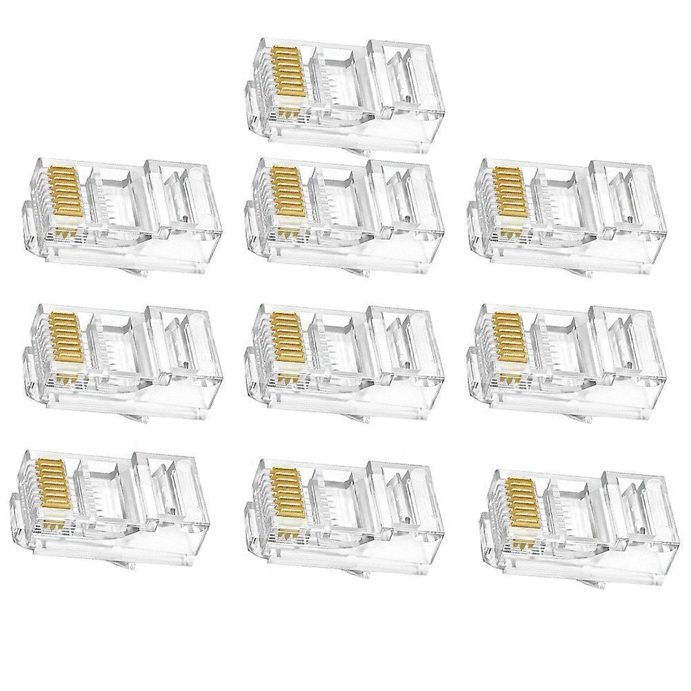 Ethernet Fittings Cat6 Network Cable Connectors Diy Projects Crimping Design Rectangular 100Set