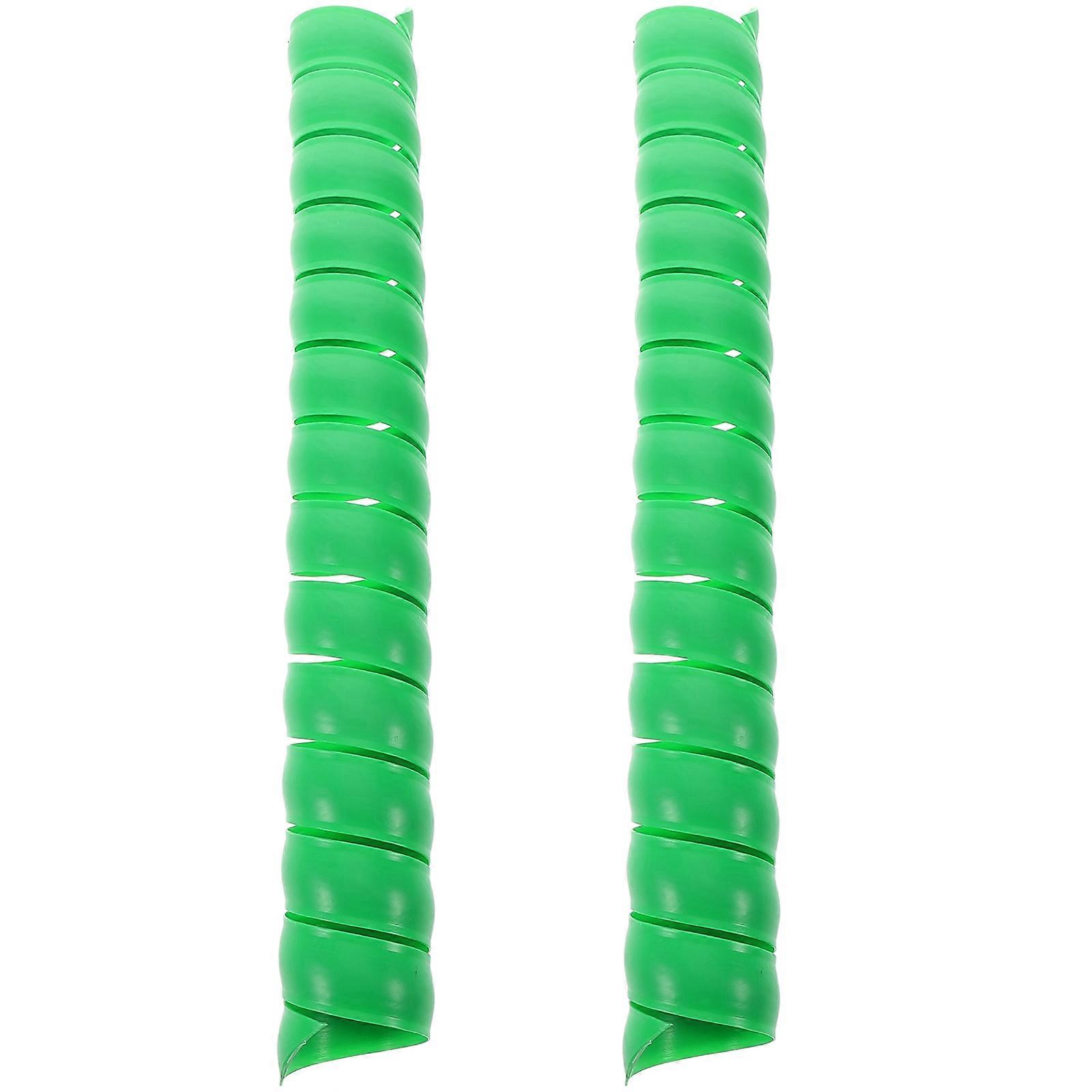Plastic Spiral Tree Protectors Green 40.00X5.00X5.00CM For Outdoor Gardens To Protect Bark And Prevent Animal Damage 2Pcs
