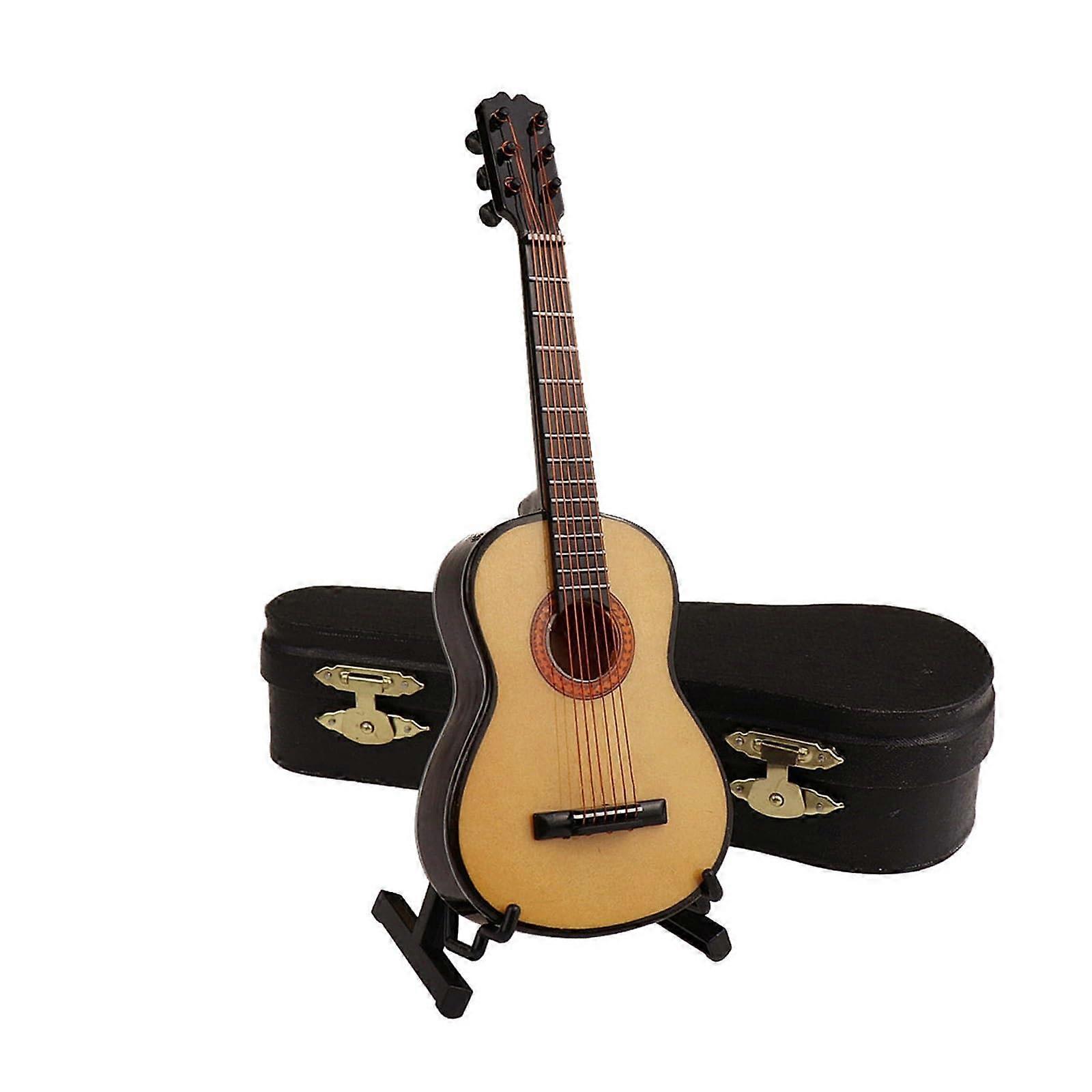 Mini Musical Instrument, 25 cm Folk Classic Guitar with Decorative Model Ornament in Color 04