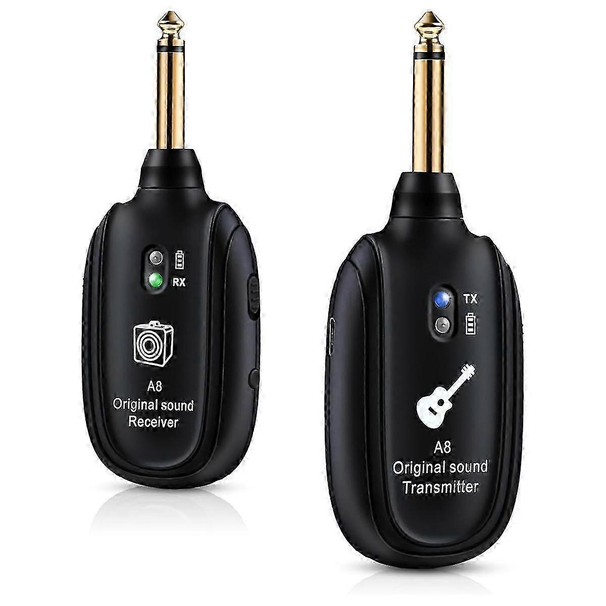 Sistem de chitară fără fir A8 Reîncărcabil UHF Audio Transmițător fără fir Receptor pentru chitară Bass Violă.