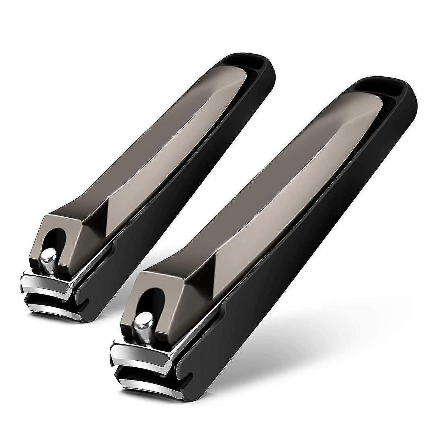 2-Piece No-Splash Nail Clipper Set with Catcher and Nail File