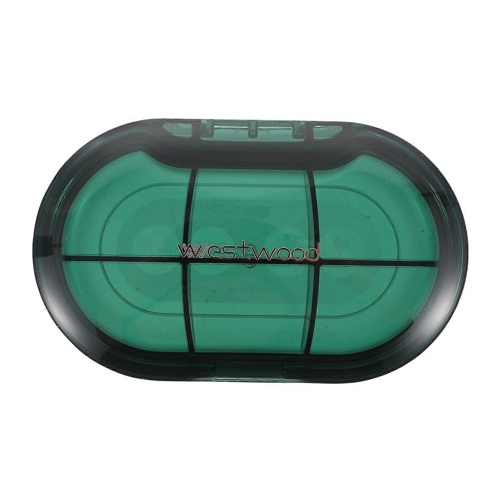 Pill Cases Portable Medicine Grids Green .6×2.8×1.0in 1Pc