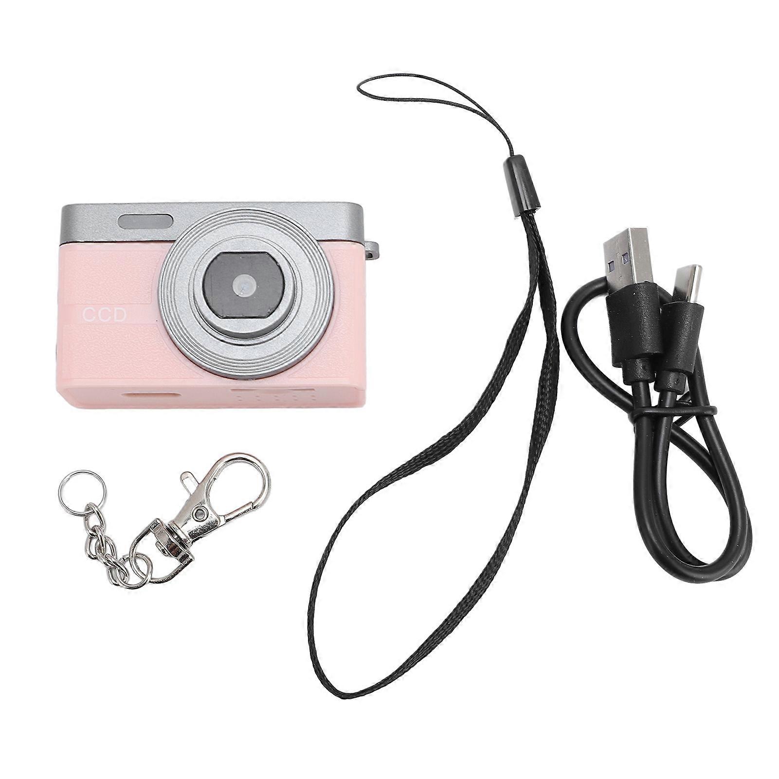 Capture Every Adventure: 1080P 12MP Pinkish Digital Camera with 0.96" Screen & 128GB Memory
