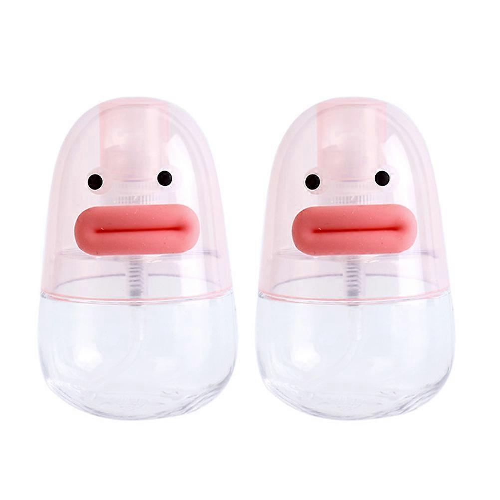 2pcs Portable Cartoon Travel Containers Leak Proof Sub Bottles for Face Toner, Lightweight Durable Press Spray Bottles for Cosmetic Storage – Random