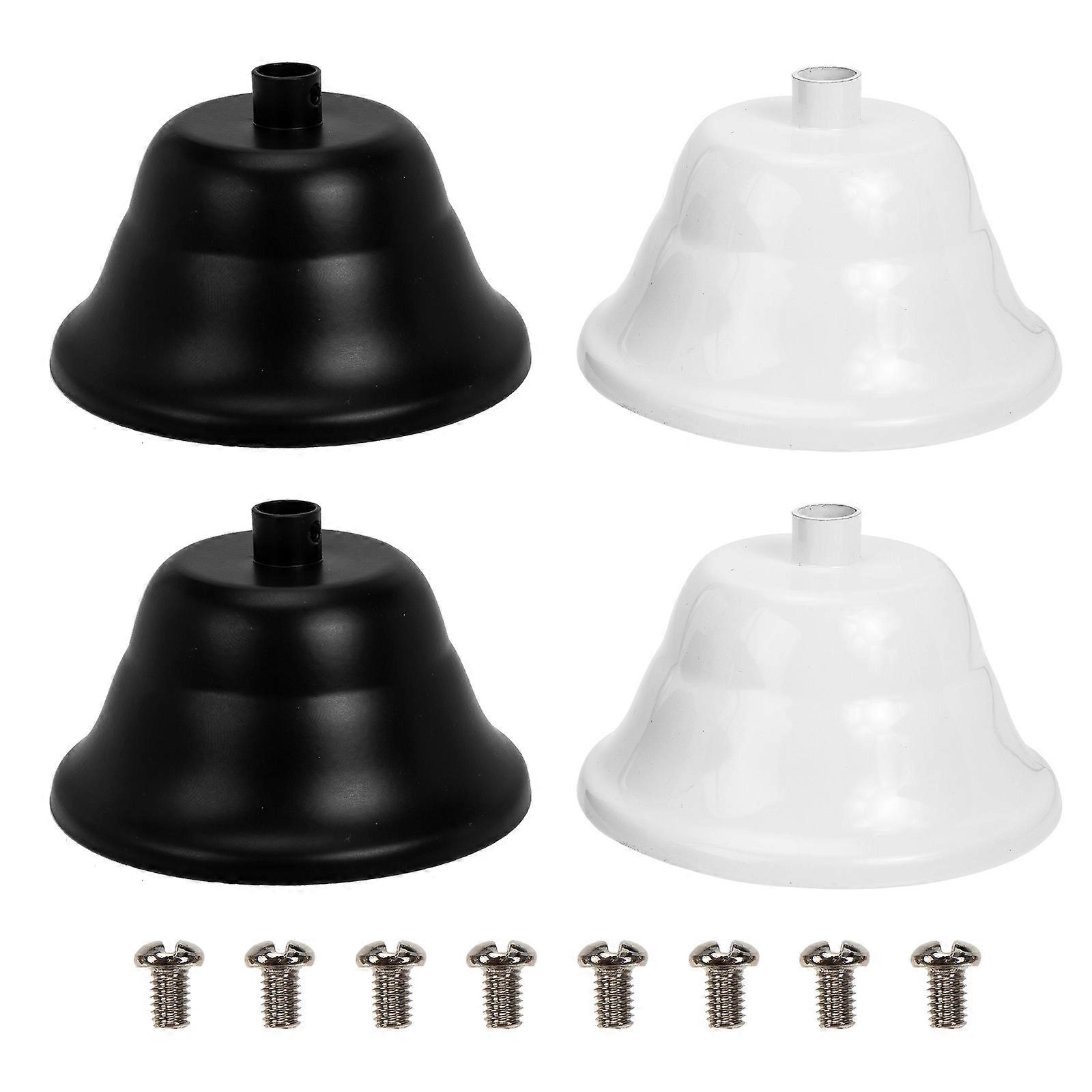 4 Sets Simple Light Chassis Lamp Base for Pendant Lighting – Compact, Sturdy, Lightweight Design for Easy Installation in Bedroom or Office – Black